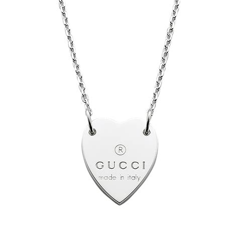 gold gucci heart|Gucci necklace with heart pendant.